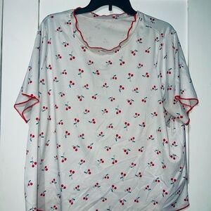 Women’s Cherry Print Pijama Shirt